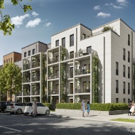 Wohnquartier in Holzhybridbauweise – Arche Noah Quartier (3D-Visualisierung)