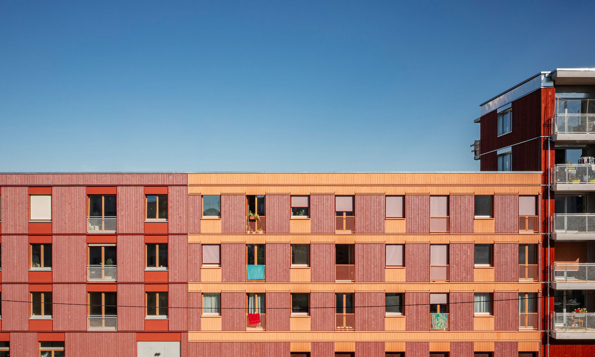 Aussenansicht des Wohnbaus Freiham Aussenansicht des Wohnbaus Freiham